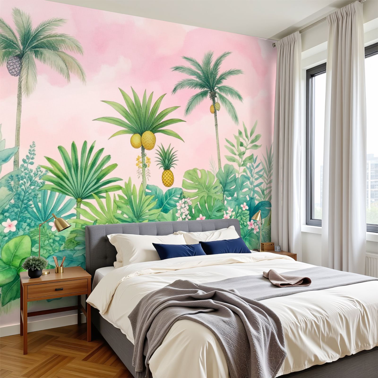 Red Barrel Studio Vintage Peel and Stick Wallpaper Tropical Jungle ...