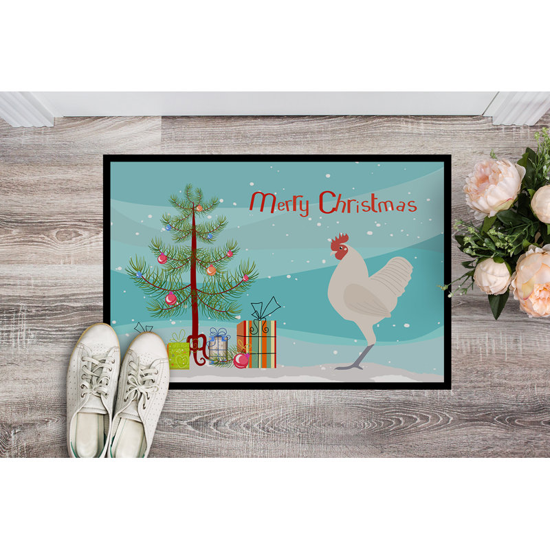 Ciara Non-Slip Christmas Outdoor Doormat, Rectangle 1'6 x 2'3"