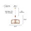 Lustre cylindrique en bois 19,7 po Ambrose-558737193