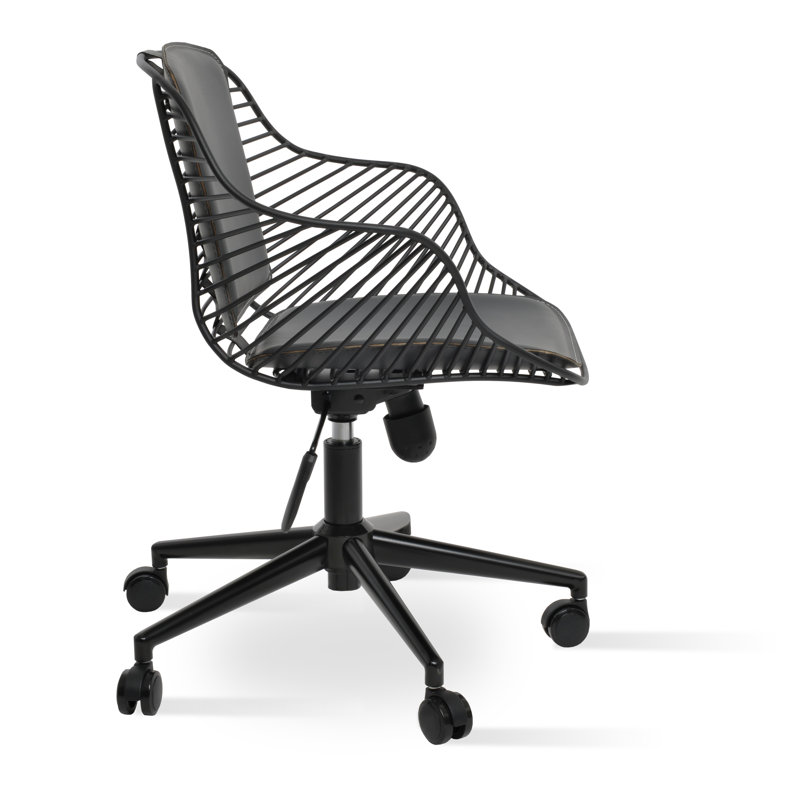 Chaise de travail Zebra, Gris, Noir
