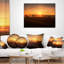 Sunrise at Farmland Bales - Coussin à imprimé paysage-1083961789-1083961776