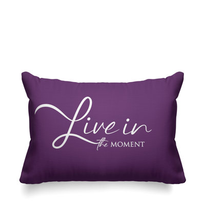 Housse et insert de coussin rectangulaire extérieur Aspire Live in the Moment