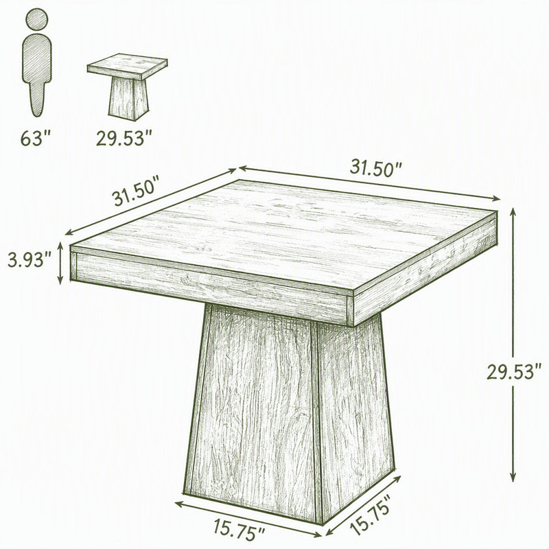 Dining Table, Black