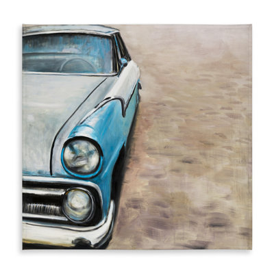 Old Classic Car Tablecloth | Blue Indoor/Outdoor Decor