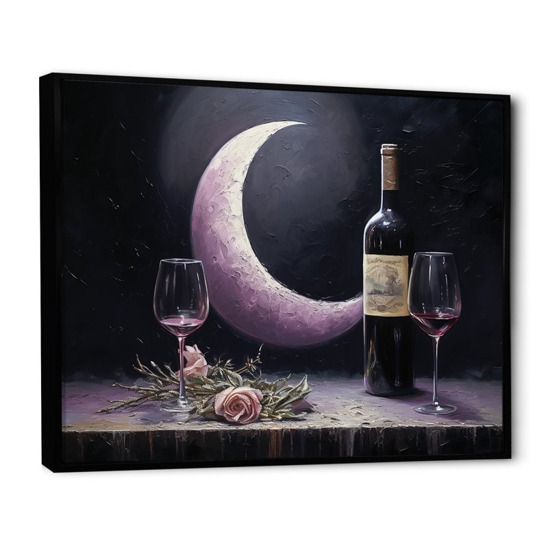 Sommeliers solitude sur toile, H 34 po x l 44 po x P 1,5 po, Cadre flottant noir