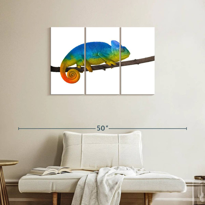 Brampt Vibrant Blue Chameleon, 24" H x 38" W