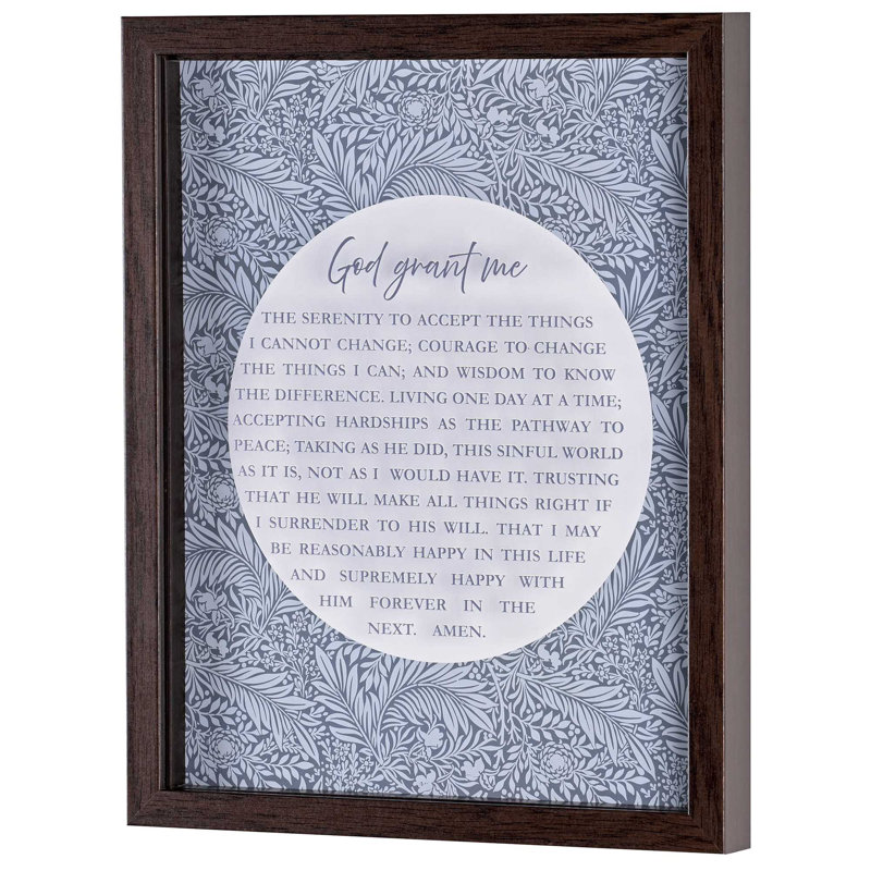 Art mural encadré «The Serenity Prayer»