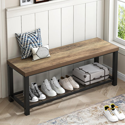 Hulste 43.3" Storage Bench, Oak