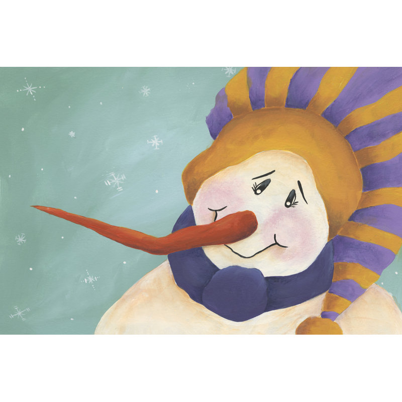 Carrot Nose Snowman I by Regina Moore - Wrapped Canvas Art Prints, 30cm H x 46cm W x 3.8cm D