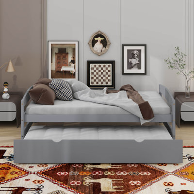 Lit plateforme simple avec lit gigogne