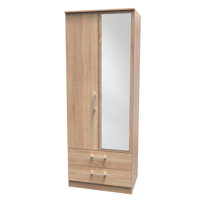 Fully Assembled Devon 2 Door Wardrobe, Bardolino Oak