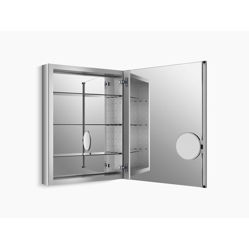 Verdera® Recessed or Surface Mount Medicine Cabinet with 3 Adjustable Shelves, 30" H x 24" W x 4.75" D