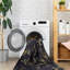 Tapis lavable à la machine en chenille noir antidérapant antidérapant 5 pi x 8 pi-129019753