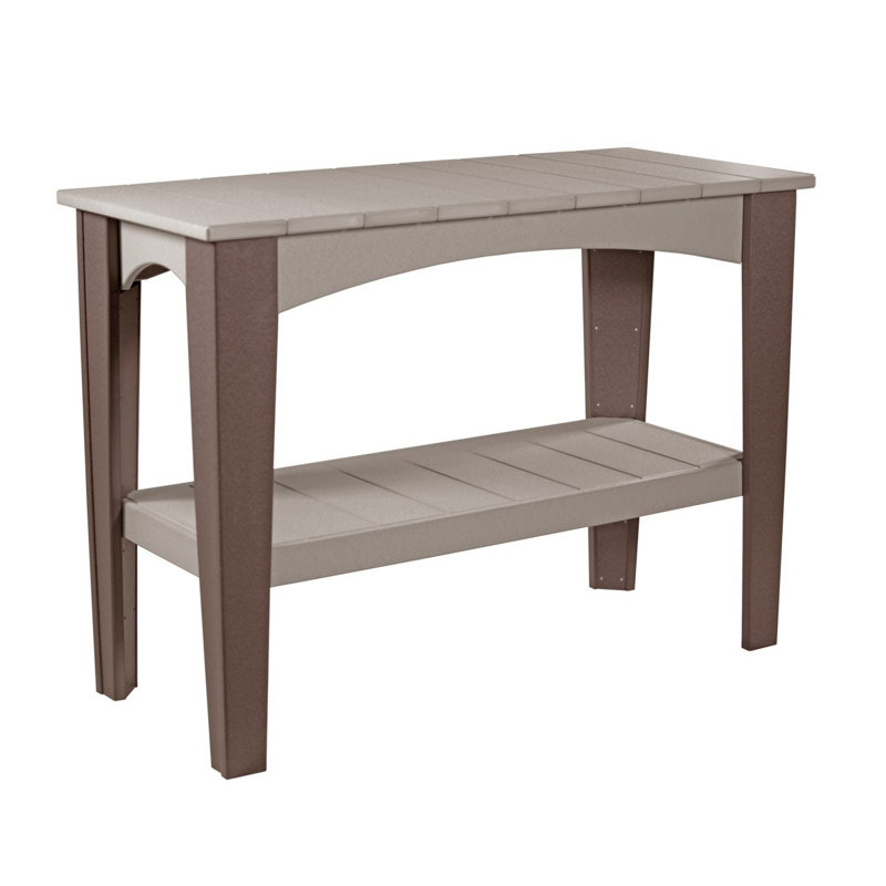 Table de buffet et console en plastique Lieberum, Bois vieilli, Brun châtaigne