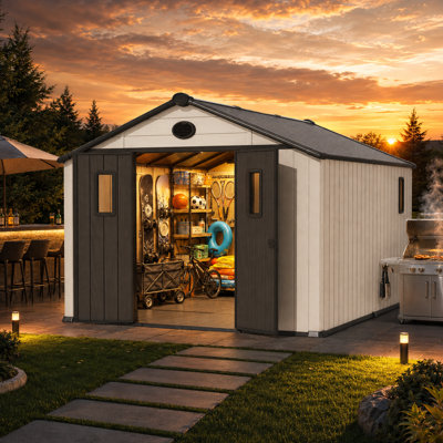 10 ft. W Aluminum Polypropylene Storage Shed