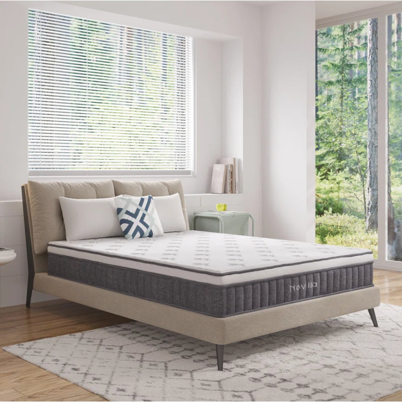 Novilla 27cm Memory Foam  Pocket Sprung Mattress, Double (4'6)