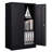 Black Storage Locker, Adjustable Height Dividers, Handle Locks, Solid Steel Tube Locking Shaft Metal Locker Cabinet, Doors,-334704939