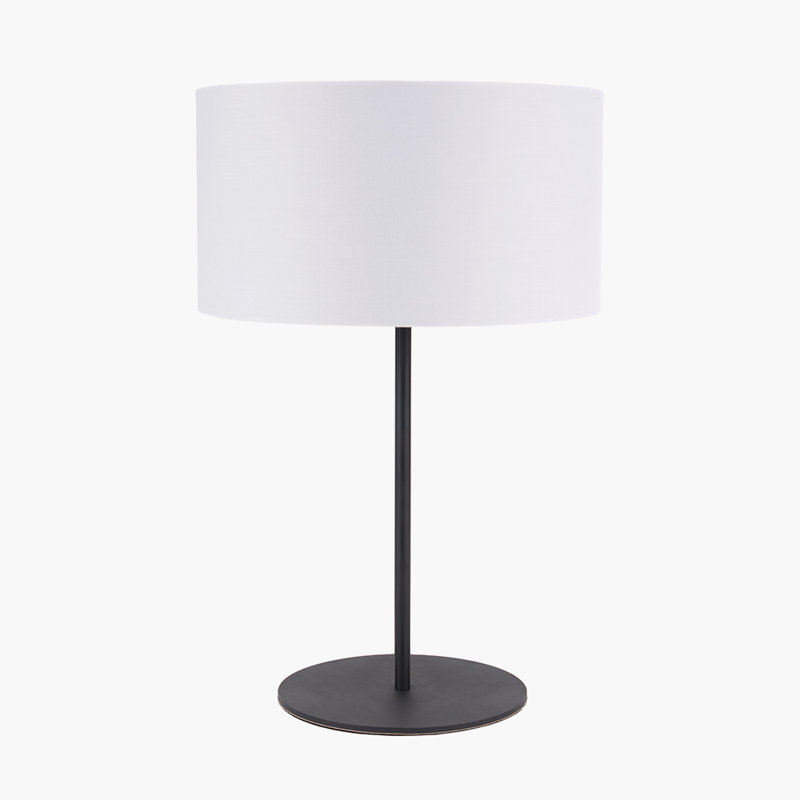 Sundari Metal Table Lamp, Ivory, Matt Black
