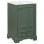 Meuble-lavabo de 20 po avec lavabo en céramique, porte à fermeture en douceur, tablette ajustable en forme de U-2058728065
