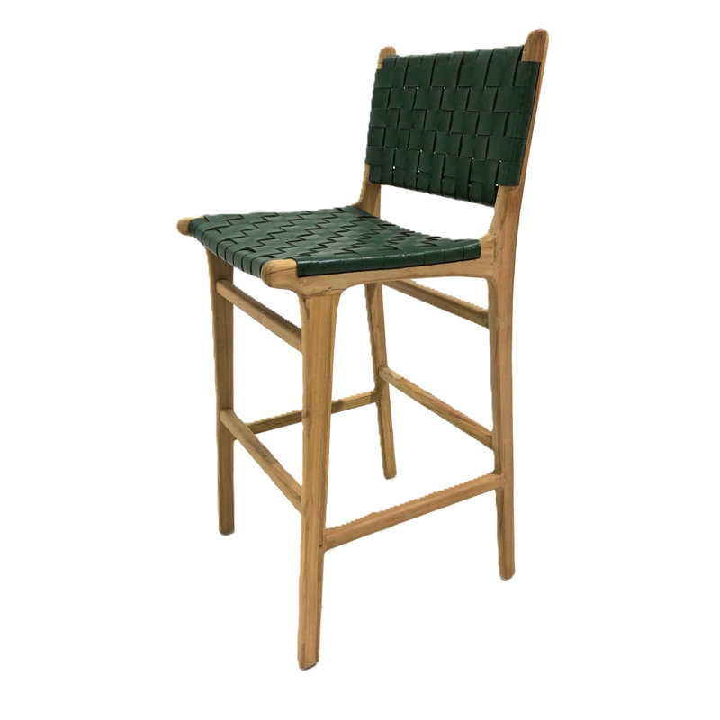 Counter Stool with Solid Wood Frame