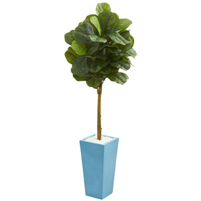 48'' Faux Fiddle Leaf Fig Tree in Ceramic Vase