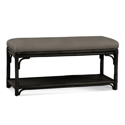 Summer Retreat Wicker Shelf Storage Bench