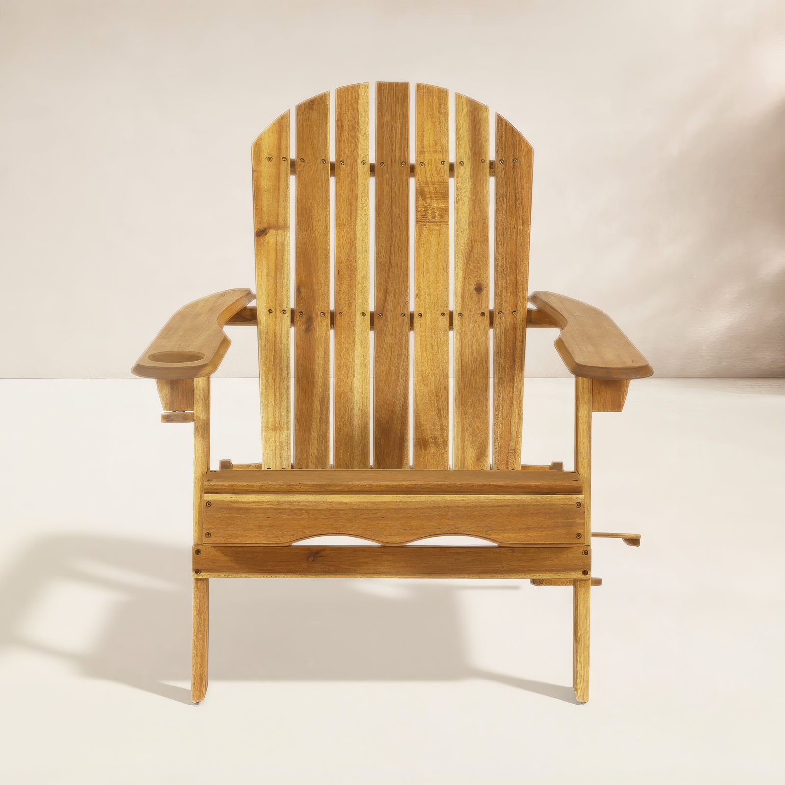 Teigan Acacia Outdoor Adirondack Chair, Teak