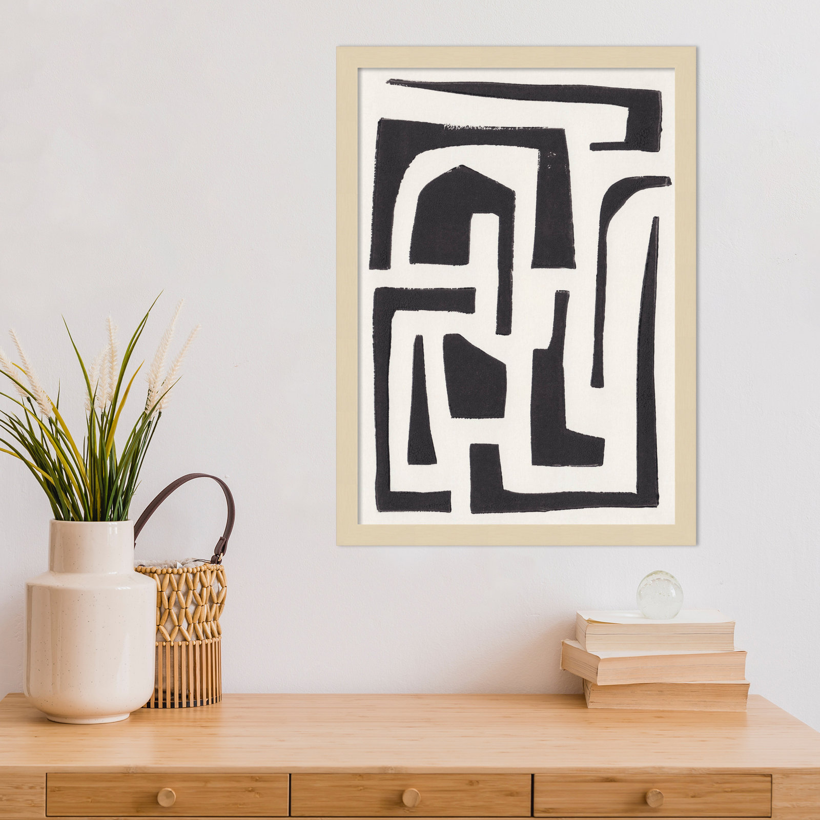 Neighborhood Print by Alisa Galitsyna, 21" H x 15" W x 1" D, Brown