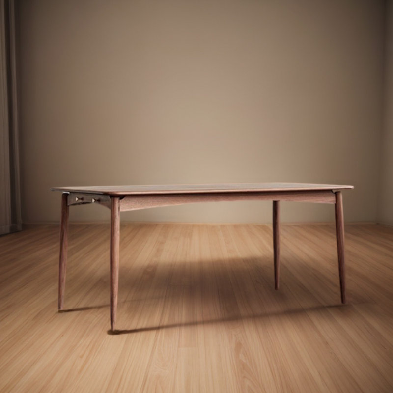 Black walnut utility rectangular dining table, L 31,49 po x L 62,99 po