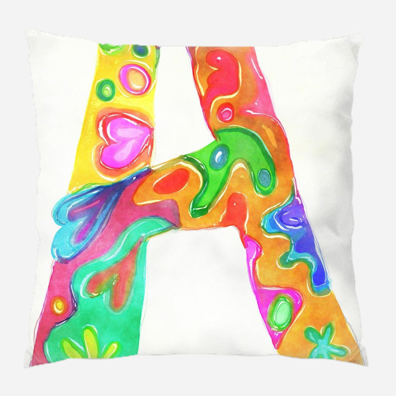 Coussin watercolour Mullane, Microsuède, Intérieur