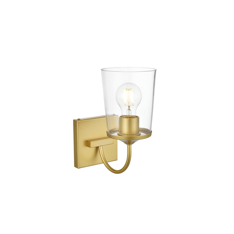 Lumière de meuble-lavabo à intensité variable, Laiton, Deux lumières, H 10 po x l 14 po x P 14 po