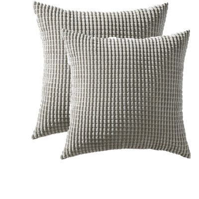 Ensemble de 2 housses de coussin en velours côtelé