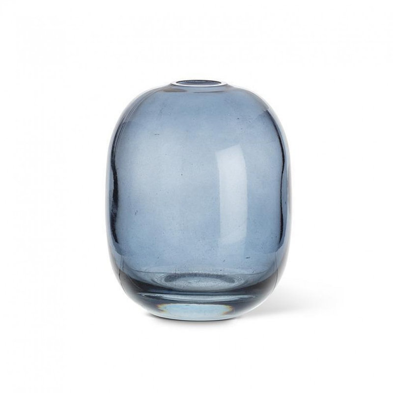 Moss Green Medium Barrel Bud Vase, Blue