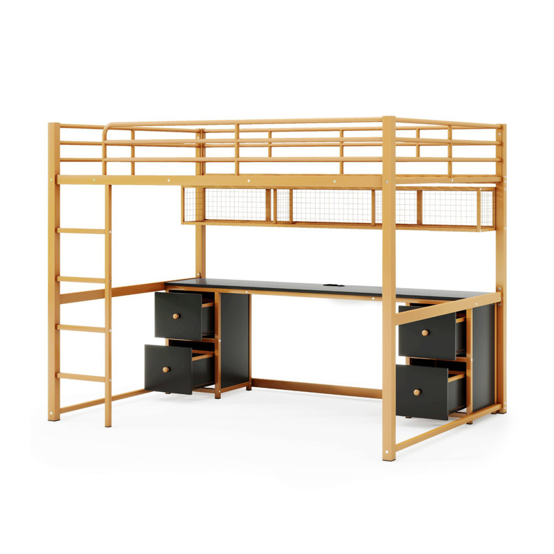 Antwon Bed, Gold/Black