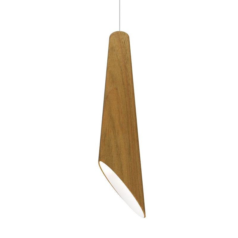 Luminaire suspendu conique à 1 lumière Cônico, Louro Freijo