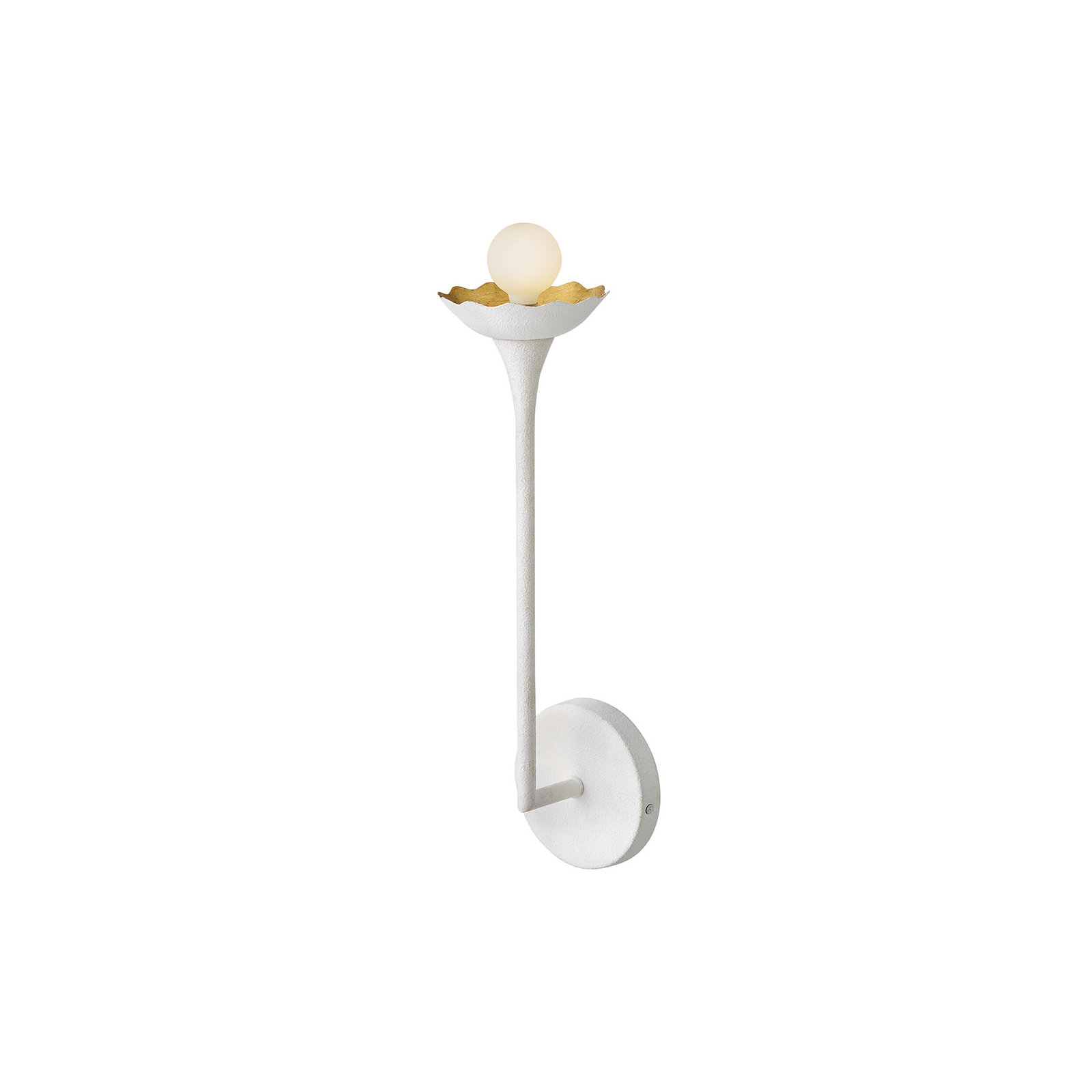 Darla Medium Single Light Exposed Bulb Floral Wall Sconce