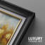 «Golden Autumn Abstract with Reflective Center», reproduction d'art encadrée sur papier-342789598-342789599