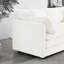 Canapé modulaire en U en chenille blanche, structure et repose-pieds double pour une durabilité modulaire en forme de U, chenille très confortable