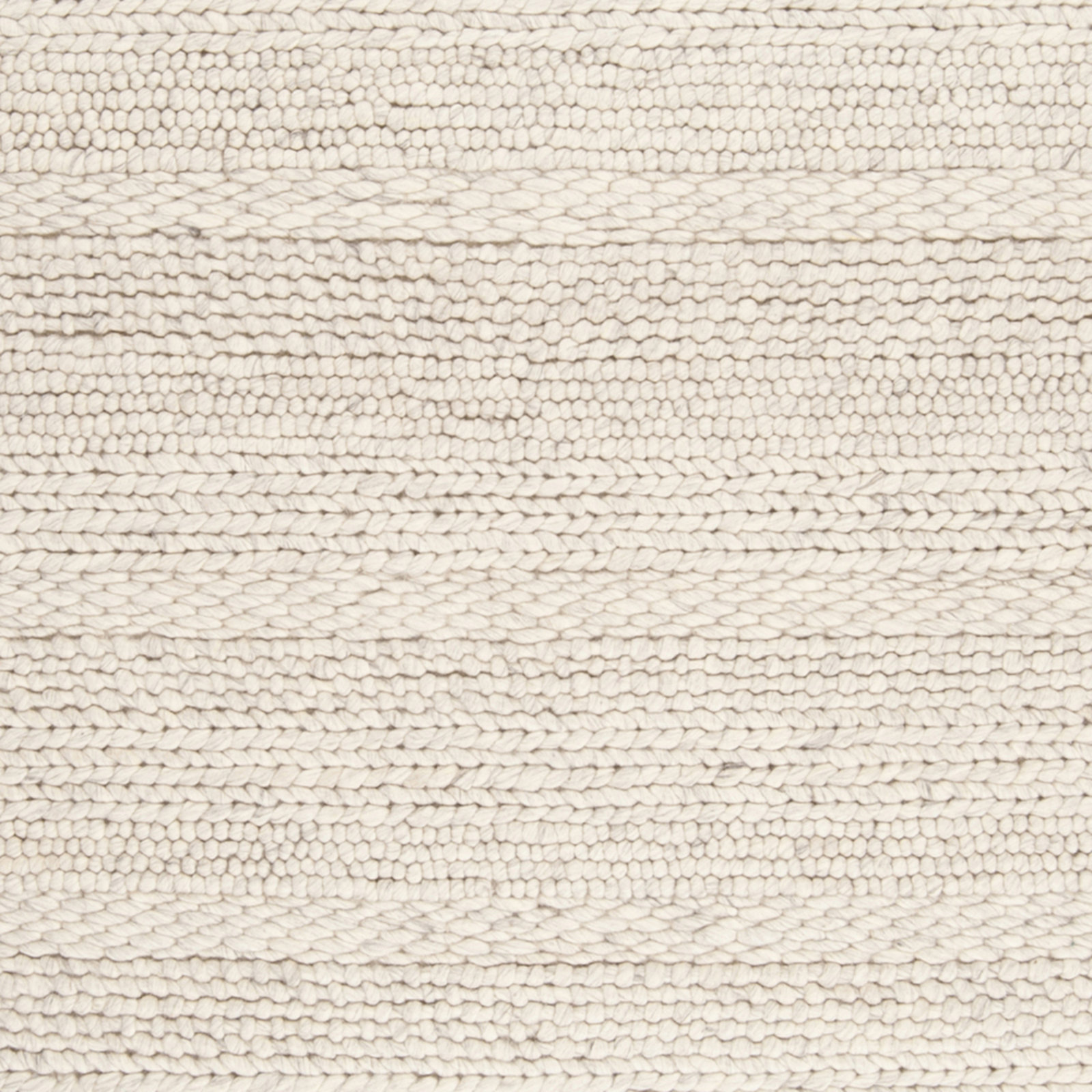 Zekia Ivory Hand-Woven Wool Rug, Rectangle 3' x 5'