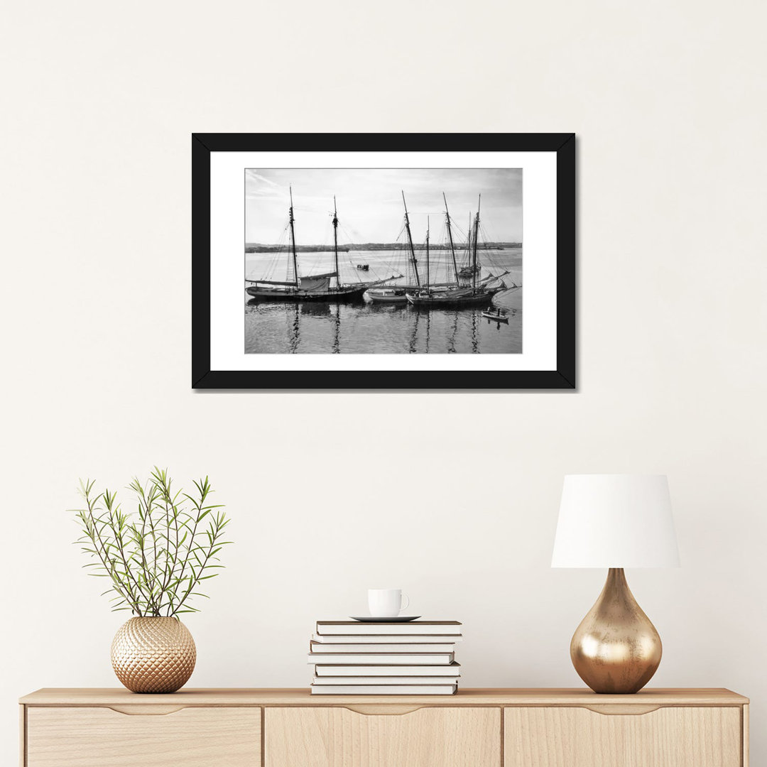 " 1930s-1940s Sailing Ships At Anchor Havana Harbor Cuba " East Urban Home Mat 