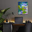  «Glitter Me Happy 1» par Dorothy Fagan, art mural en verre acrylique, 12 po x 16 po
