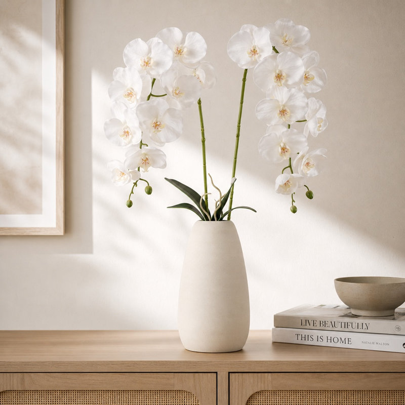 Arrangement de marguerite en soie - décor de fleurs artificielles, Blanc
