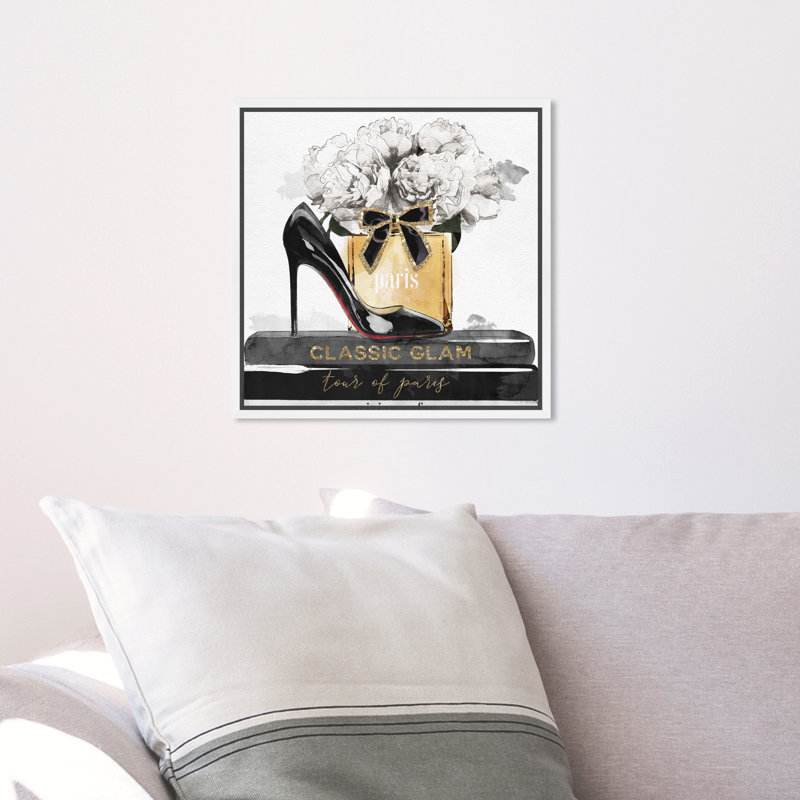 «Glamour Stack», impression, Cadre blanc, H 12 po x l 12 po