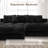 Boneless Modular Sectional Sofa Seat, Upholstered Compressed Couch For Living Room, Bedroom, Apartment, No Assembly Required, 2PC Free Combination, Plush Corduroy Fabric-1086632900-1088287428