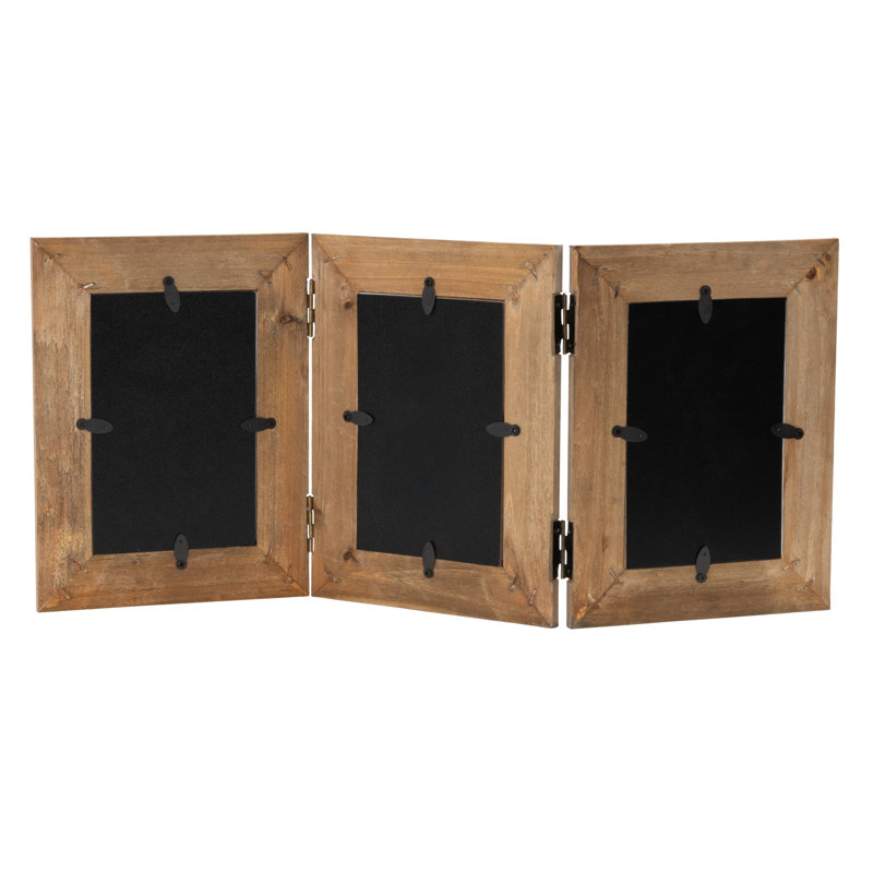 Shepshed Wood 3-Photo Folding Picture Frame
