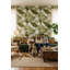Papier peint marbre or vert