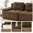 Aurelia Modular 142" W x 106" D x 31" H 6-Seater Tufted Corduroy Sectional Sofa with 2 Ottomans