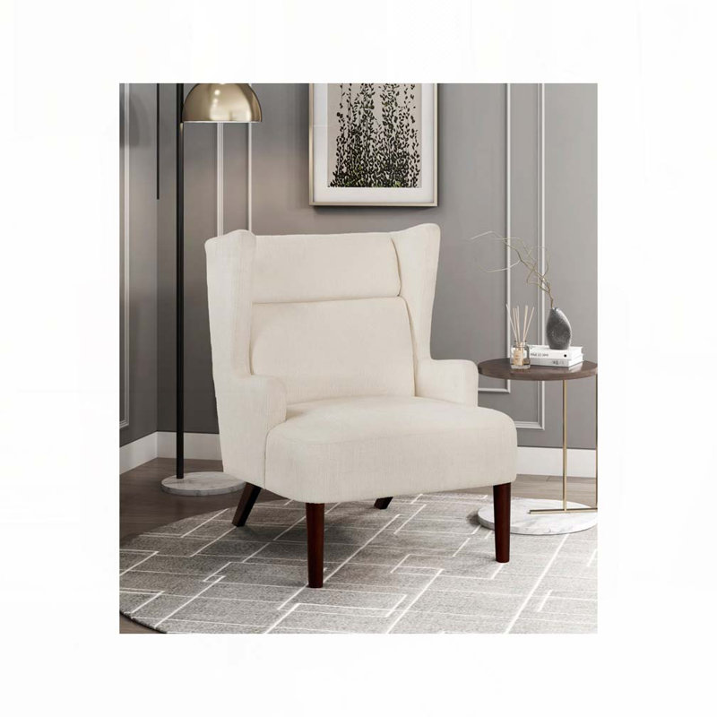 Fauteuil d'appoint en chenille, Beige