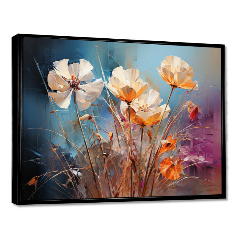 Weedman - coquelicot, salon d'art mural, Toile noire avec cadre flottant, H 12 po x l 20 po