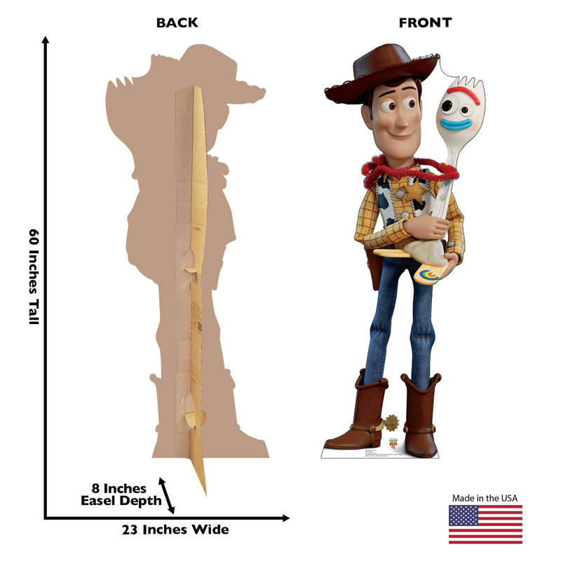 Life-Size Woody and Forky Cardboard Standup 60" x 23"